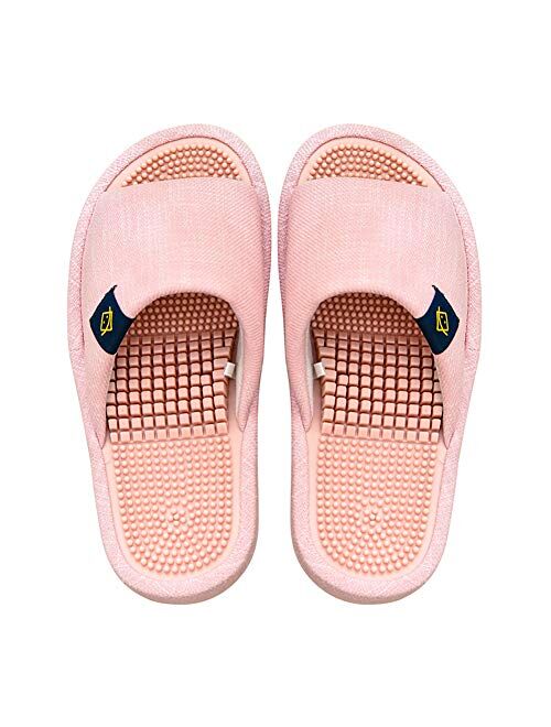 BIKINIV Reflexology & Acupressure Massage Slippers Sandals for Men & Women Home Shoes Shock Absorbing, Cushion Comfort & Arch Support for Better Health (6.5-7 Women/5.5-6