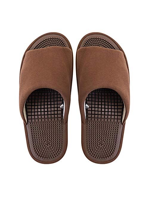 BIKINIV Reflexology & Acupressure Massage Slippers Sandals for Men & Women Home Shoes Shock Absorbing, Cushion Comfort & Arch Support for Better Health (6.5-7 Women/5.5-6