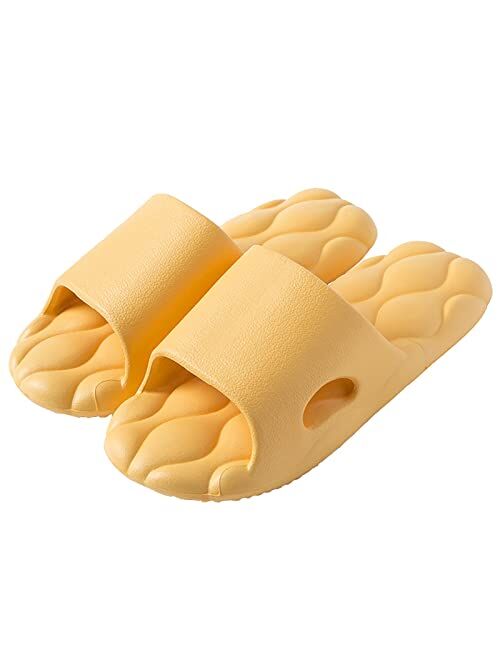 8years Womens Spa Slippers Pebble Massage Soft Slides Bath Shower Slippers Lightweight Quick Drying Bedroom Spa House Sandals for Women and Men