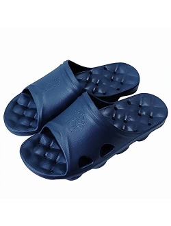 BAI HOU Shower Slipper,Slippers with Drainage Holes,Quick Drying Non-Slip Slippers, Bathroom Slippers Gym Slippers Soft Sole Open Toe House Slippers for Men and Women EVA