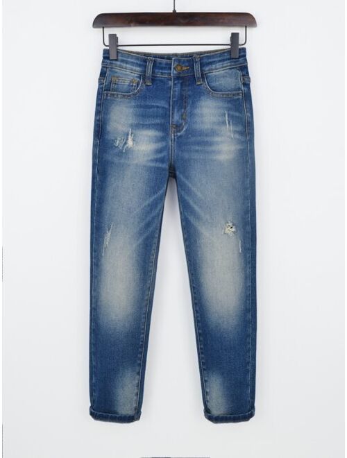 Shein Boys Ripped Ombre Jeans