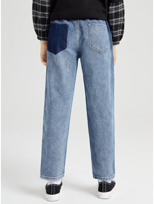 SHEIN Boys Ripped Straight Leg Jeans