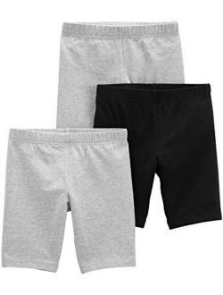 Babies, Toddlers and Girls' Bike Shorts, Pack of 3