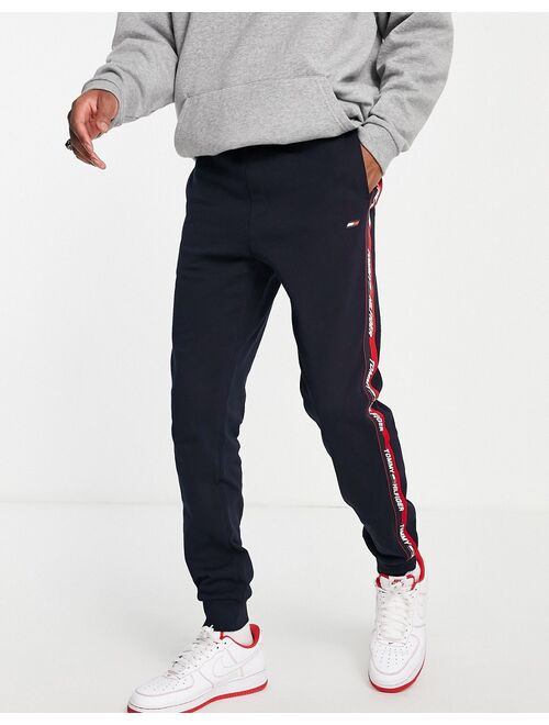 Tommy Hilfiger performance sweatpants with taping in navy