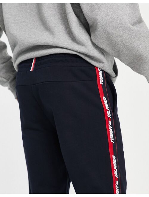 Tommy Hilfiger performance sweatpants with taping in navy