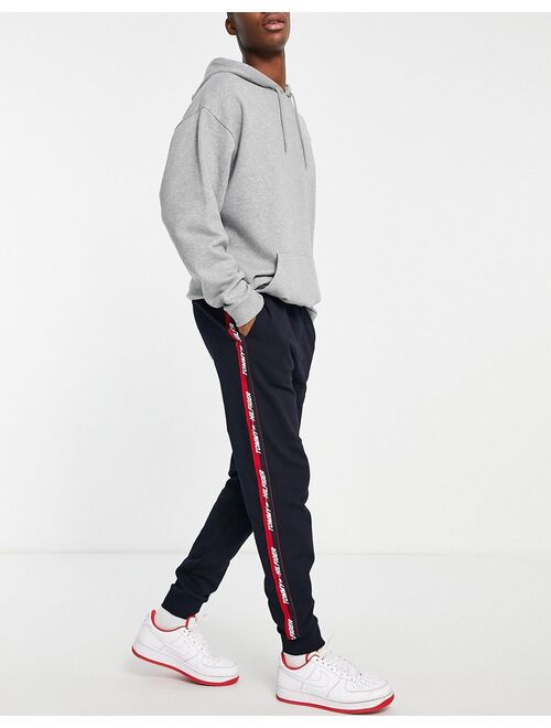 Tommy Hilfiger performance sweatpants with taping in navy