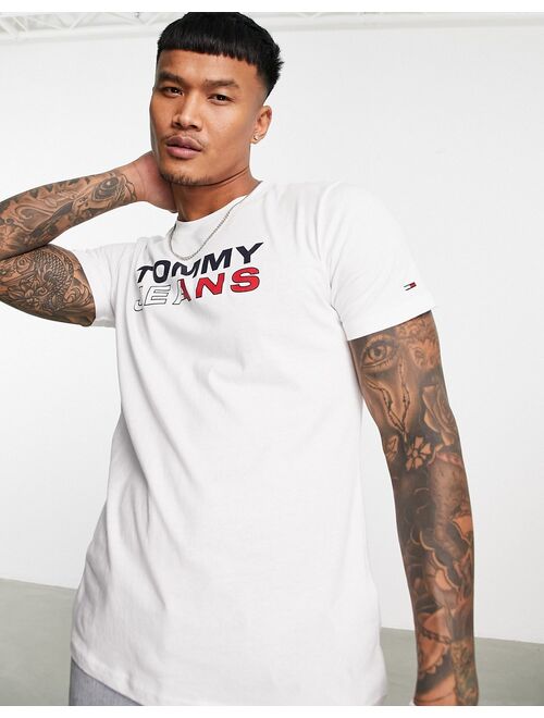 Tommy Hilfiger Tommy Jeans essential logo t-shirt in white