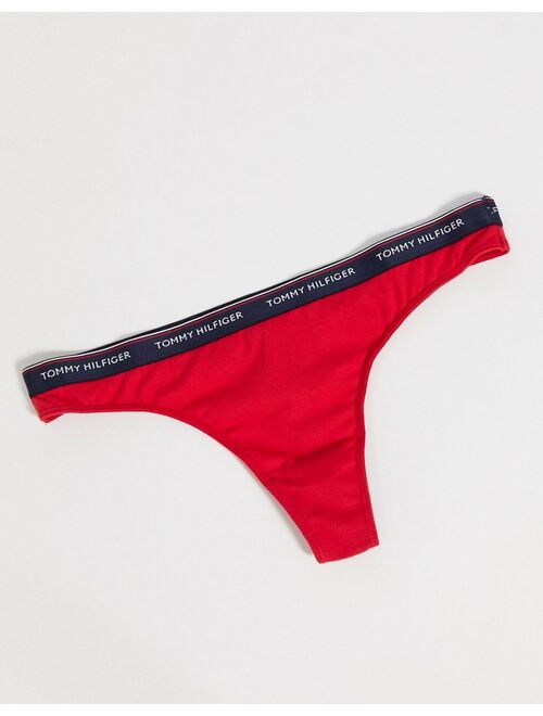 Tommy Hilfiger 3 pack thong in navy white and red