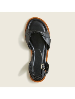 Sorrento twist-strap sandals in leather