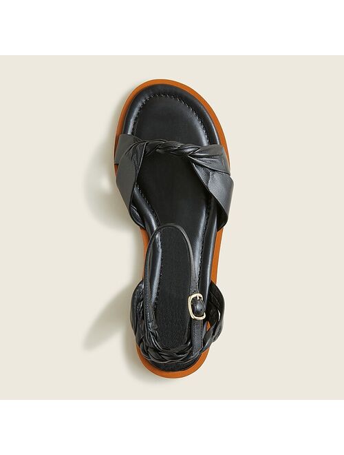 J.Crew Sorrento twist-strap sandals in leather