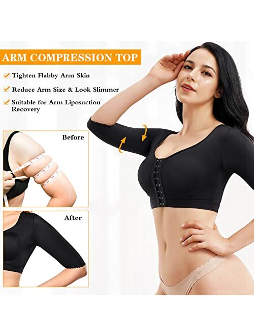 CYDREAM Women Arm Shaper Tops Slimmer Compression Sleeves Post Surgery Posture Corrector Tank Top