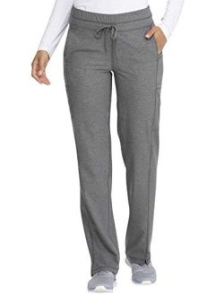 Dynamix Women Scrubs Pant Mid Rise Straight Leg Drawstring DK130