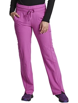 Dynamix Women Scrubs Pant Mid Rise Straight Leg Drawstring DK130