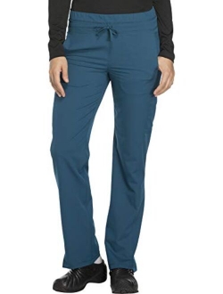 Dynamix Women Scrubs Pant Mid Rise Straight Leg Drawstring DK130