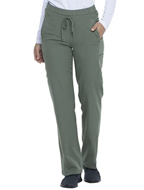 Dickies Dynamix Women Scrubs Pant Mid Rise Straight Leg Drawstring DK130