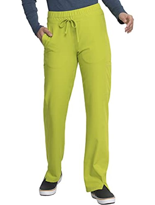 Dickies Dynamix Women Scrubs Pant Mid Rise Straight Leg Drawstring DK130