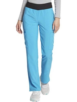 EDS Essentials Women Scrubs Pant Natural Rise Tapered Leg Pull-On DK005