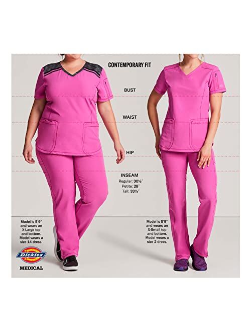 Dickies EDS Essentials Women Scrubs Pant Natural Rise Tapered Leg Pull-On DK005