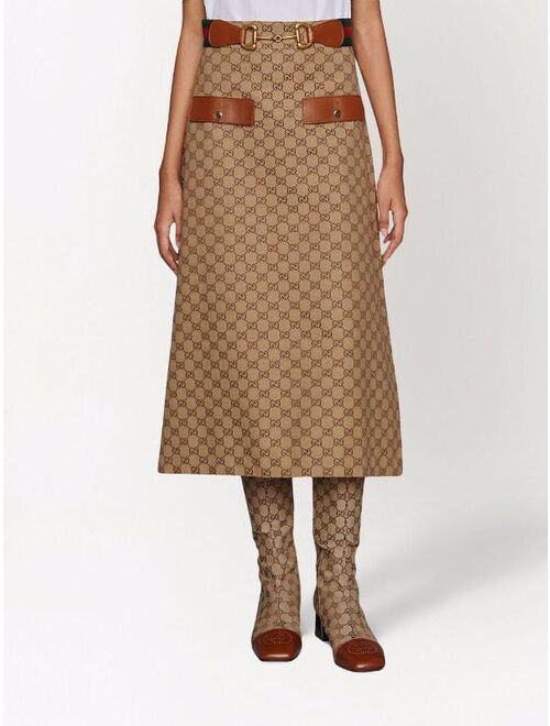 Gucci GG Supreme midi skirt