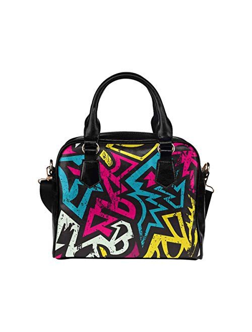 InterestPrint Funny Design Women's PU Leather Purse Handbag Shoulder Bag