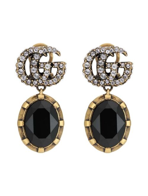 Gucci crystal-embellished Double G earrings