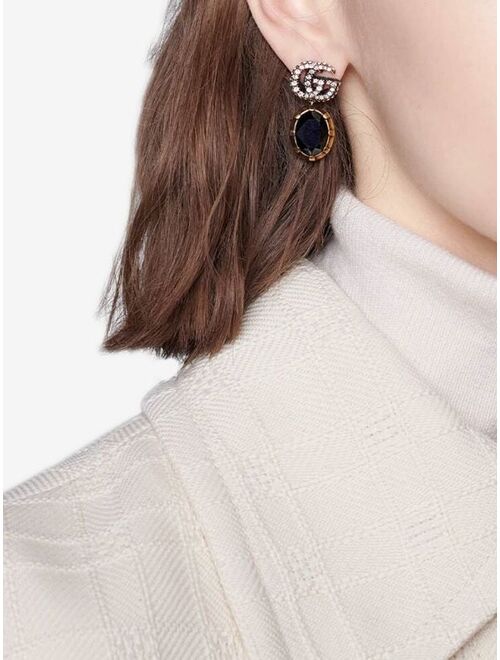 Gucci crystal-embellished Double G earrings