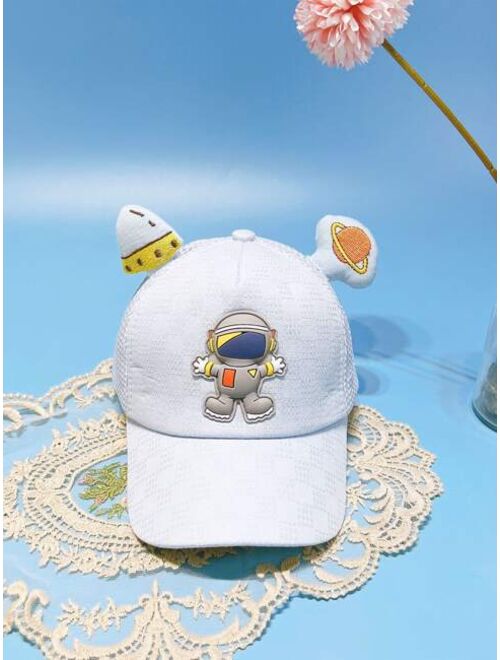 Shein Toddler Boys Cartoon Decor Baseball Cap