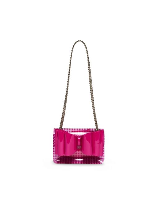 Betsey Johnson Women's Clear Gingham Bow Crossbody Bag