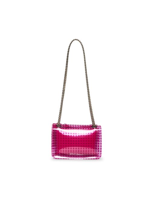 Betsey Johnson Women's Clear Gingham Bow Crossbody Bag