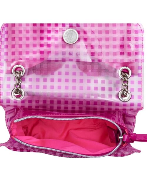 Betsey Johnson Women's Clear Gingham Bow Crossbody Bag