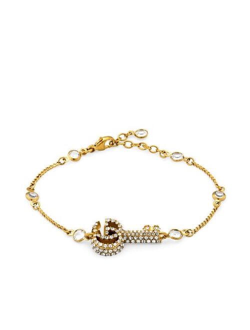 Gucci crystal-embellished Double G key bracelet