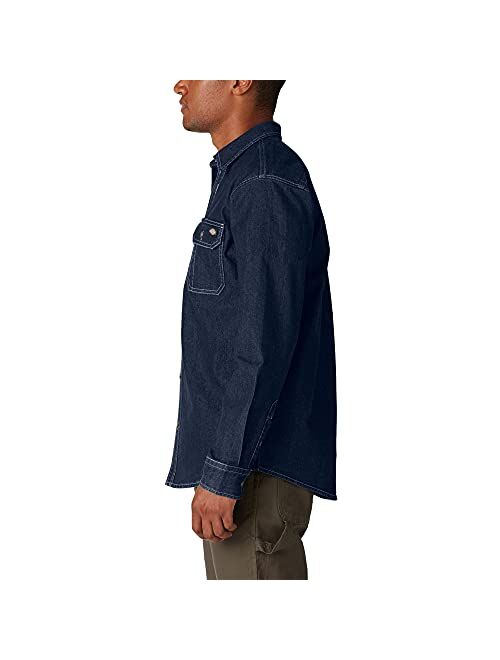 Dickies Men's Flex Denim Long Sleeve Work Shirt