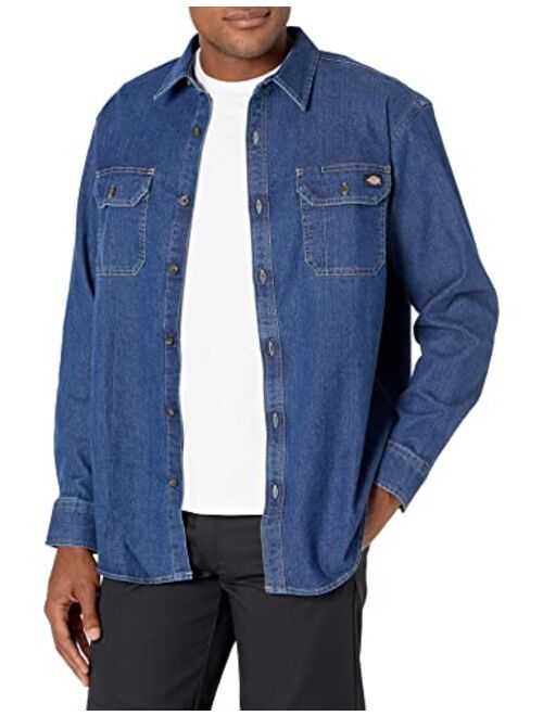 Dickies Men's Flex Denim Long Sleeve Work Shirt