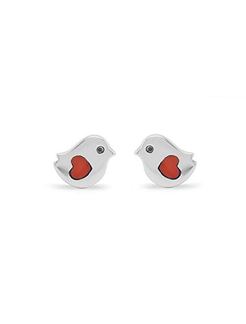 Boma Jewelry Sterling Silver Little Bird Stud Earrings