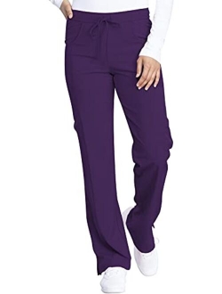 EDS Essentials Women Scrubs Pant Mid Rise Straight Leg Drawstring DK010