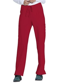 EDS Essentials Women Scrubs Pant Mid Rise Straight Leg Drawstring DK010