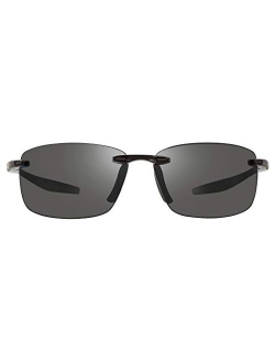 Sunglasses Descend N: Polarized Lens with Rimless Rectangular Frame