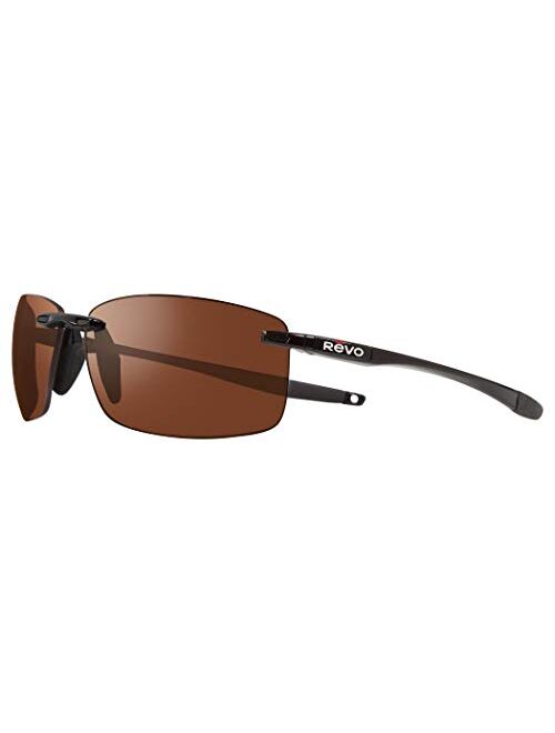 Revo Sunglasses Descend N: Polarized Lens with Rimless Rectangular Frame