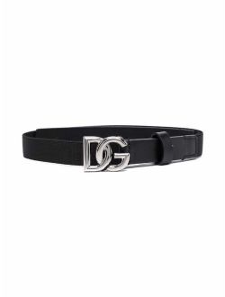 Kids logo-buckle belt