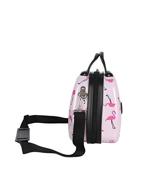 Betsey Johnson Hardside Cosmetic Case - Lightweight Small Size Hardshell Travel Hand Makeup Bag - Adjustable Shoulder Strap - Bag for Women and Girls - Multi-Functional C