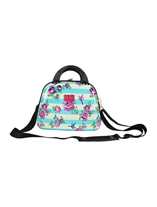 Betsey Johnson Hardside Cosmetic Case - Lightweight Small Size Hardshell Travel Hand Makeup Bag - Adjustable Shoulder Strap - Bag for Women and Girls - Multi-Functional C