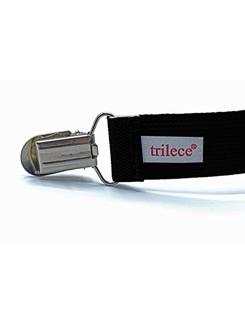 Trilece Suspenders for Boys Kids Girls and Toddlers - Adjustable Elastic 1 inch Wide Y Shape Cosplay Party Strong Clips