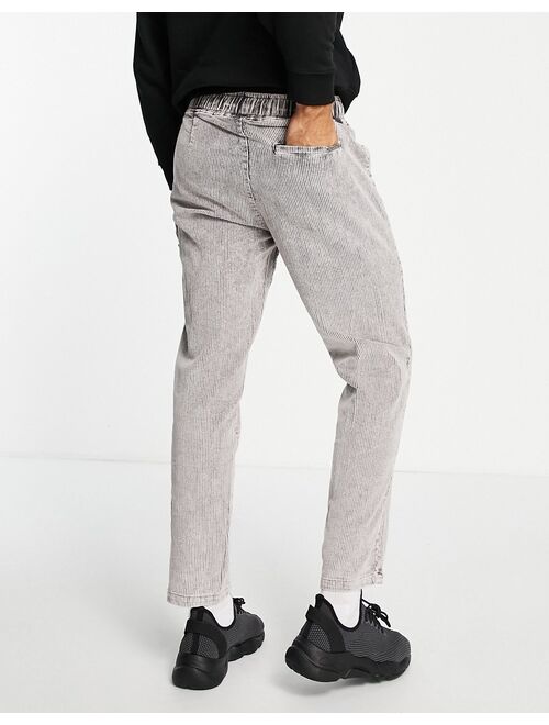 Liquor N Poker cord pants in gray