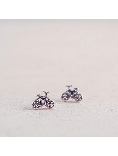 Boma Jewelry Sterling Silver Bicycle Stud Earrings