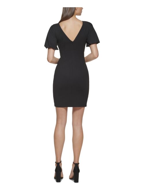 GUESS V-Neck Ponté-Knit Sheath Dress