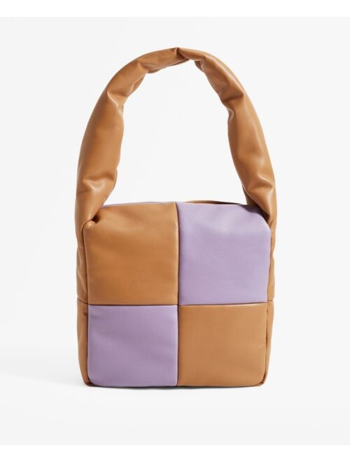 MANGO Women's Quilted Square Bag