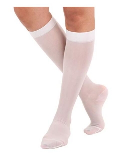 Absolute Support - Made in USA - Size Small - Sheer Compression Socks for Women Circulation 15-20 mmHg - Lightweight Long Compression Knee High Support Stockings for Ladi