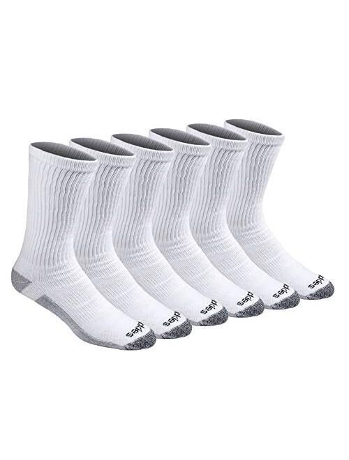 Dickies Men's Multi-Pack Dri-tech 2.0 Moisture Control Heel-Lock Crew Socks