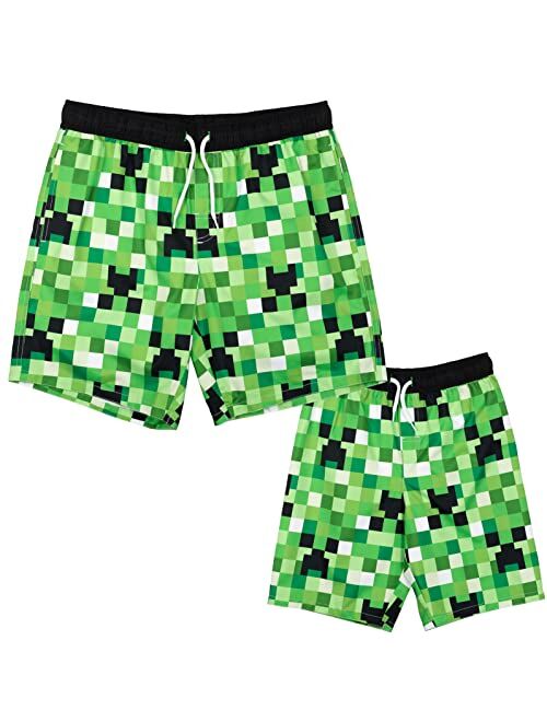 Minecraft Matching Father/Son Swim Trunk