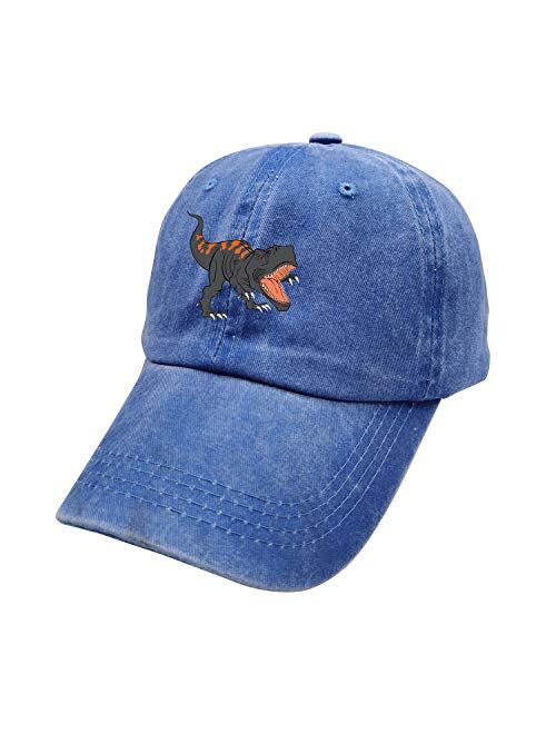 Waldeal Boys' Printing Dinosaur Baseball Hat Cute Vintage Adjustable Kids Dad Cap